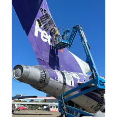 Plane Tag FedEx Boeing 727 Purple