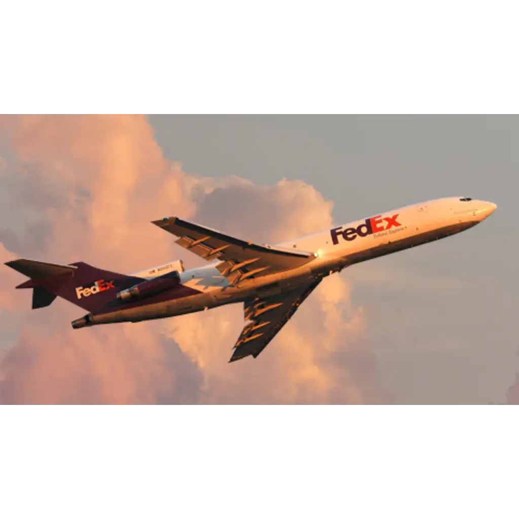 Plane Tag FedEx Boeing 727 Purple