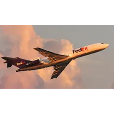 Plane Tag FedEx Boeing 727 Purple