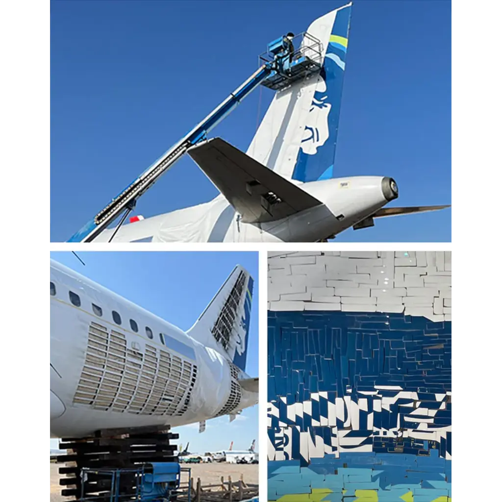 Plane Tag Alaska Airbus A319 White