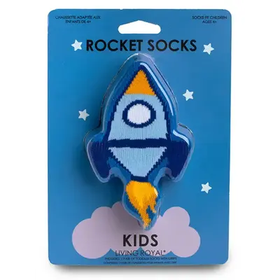 WHLR- 3D Crew Rocket Ship Kids Socks
