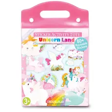 WHTPS- Reusable Sticker Tote Unicorn Land Kids Activity