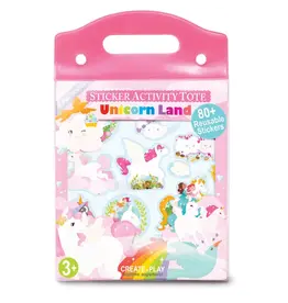 WHTPS- Reusable Sticker Tote Unicorn Land Kids Activity