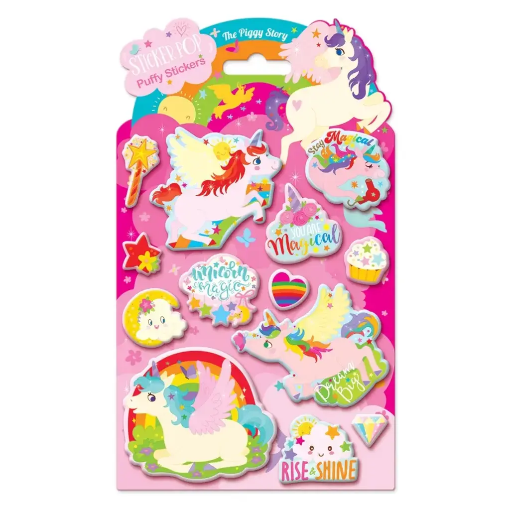 WHTPS- Sticker Pop Puffy Unicorn Sticker Sheet