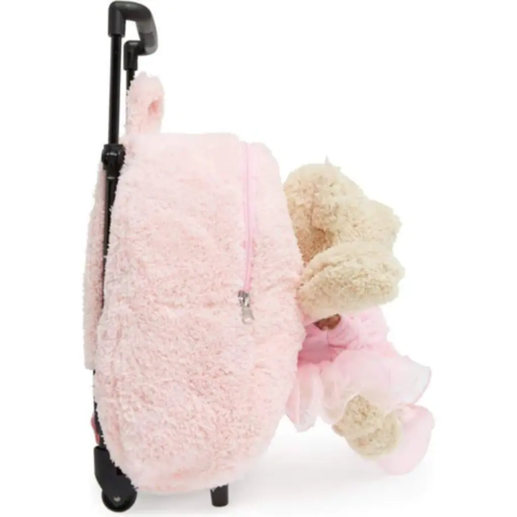 Ballerina Bear Pink Rolling Backpack