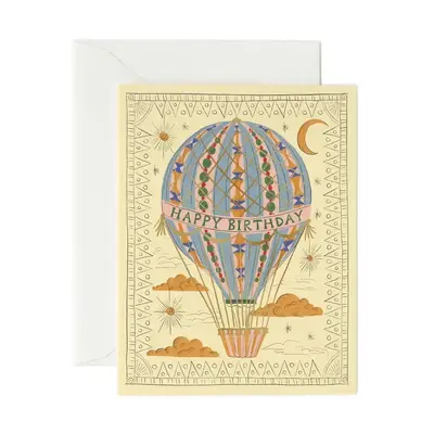 WHRP- Hot Air Balloon Birthday Greeting Card