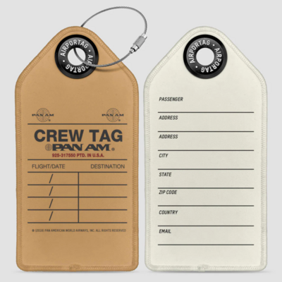 WHAT-2 Pan Am CREW Tag Luggage Tag