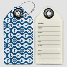 WHAT-2 Pan Am Silhouette Luggage Tag