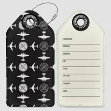 WHAT-2 Pan Am Plane Pattern Luggage Tag