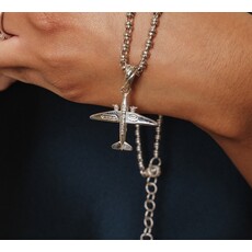 WHDB- Airplane Pendant in Silver