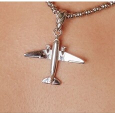 WHDB- Airplane Pendant in Silver