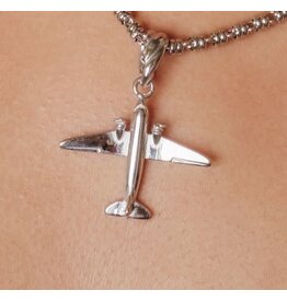 WHDB- Airplane Pendant in Silver