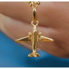 WHDB- Airplane Charm in Gold