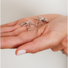 WHDB- Airplane Cufflinks in Silver
