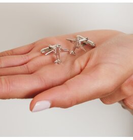 WHDB- Airplane Cufflinks in Silver