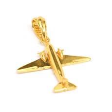 WHDB- Airplane Pendant in Gold