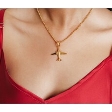 WHDB- Airplane Pendant in Gold