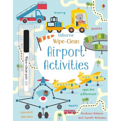 Wipe Clean Airport Activities Kids Activity Book