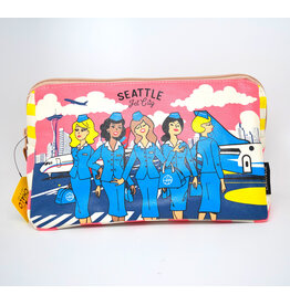 Seattle Stewardess Skyline -Makeup Pouch