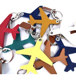 WHRF Airplane Keychain-Handmade Italian Leather