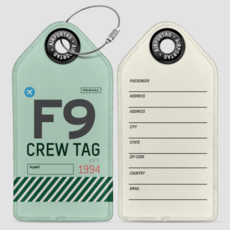 WHAT-2 F9 Crew Luggage Tag