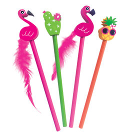 WHTPS- Flamingo, Cactus & Pineapple Pencil Erase Toppers