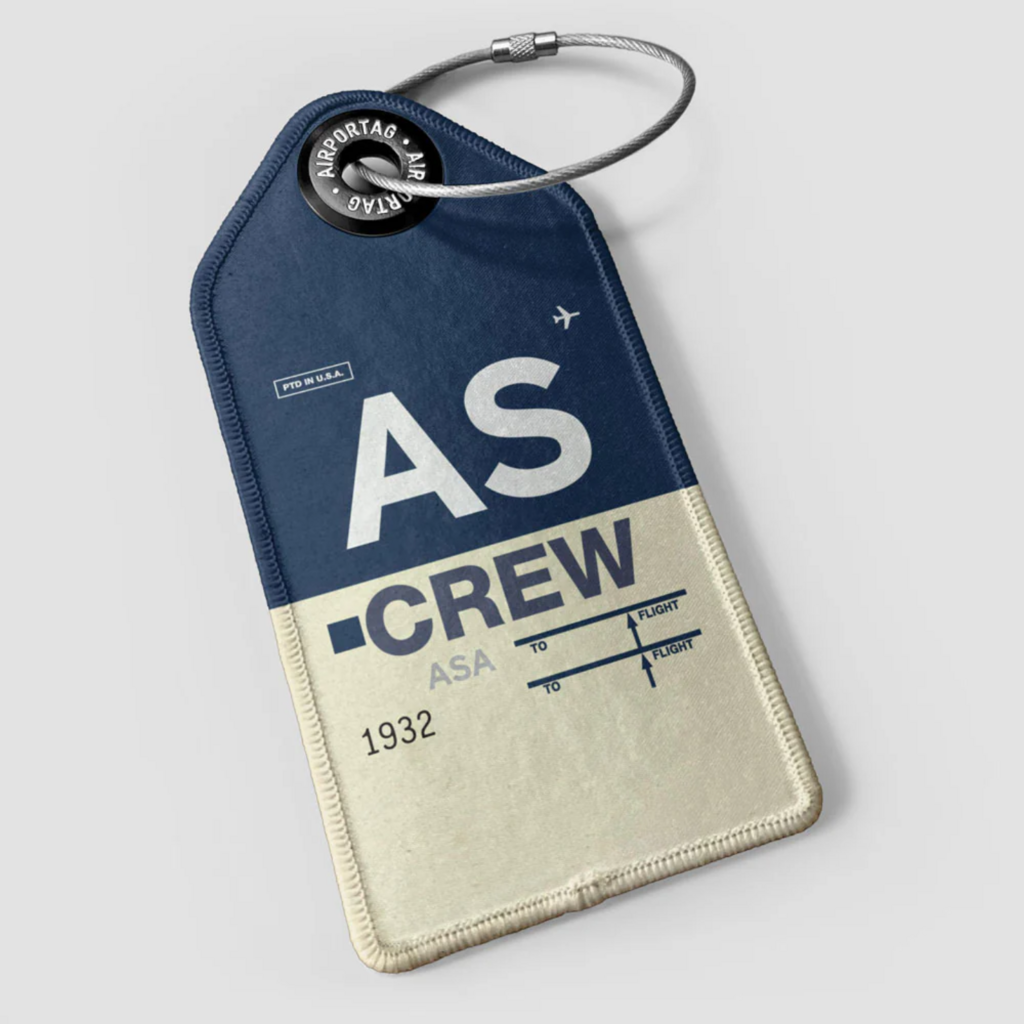 WHAT-2 AS Crew Luggage Tag