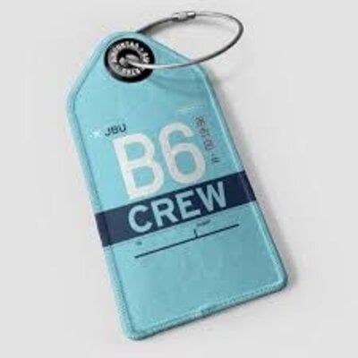 WHAT-2 B6 Crew Luggage Tag