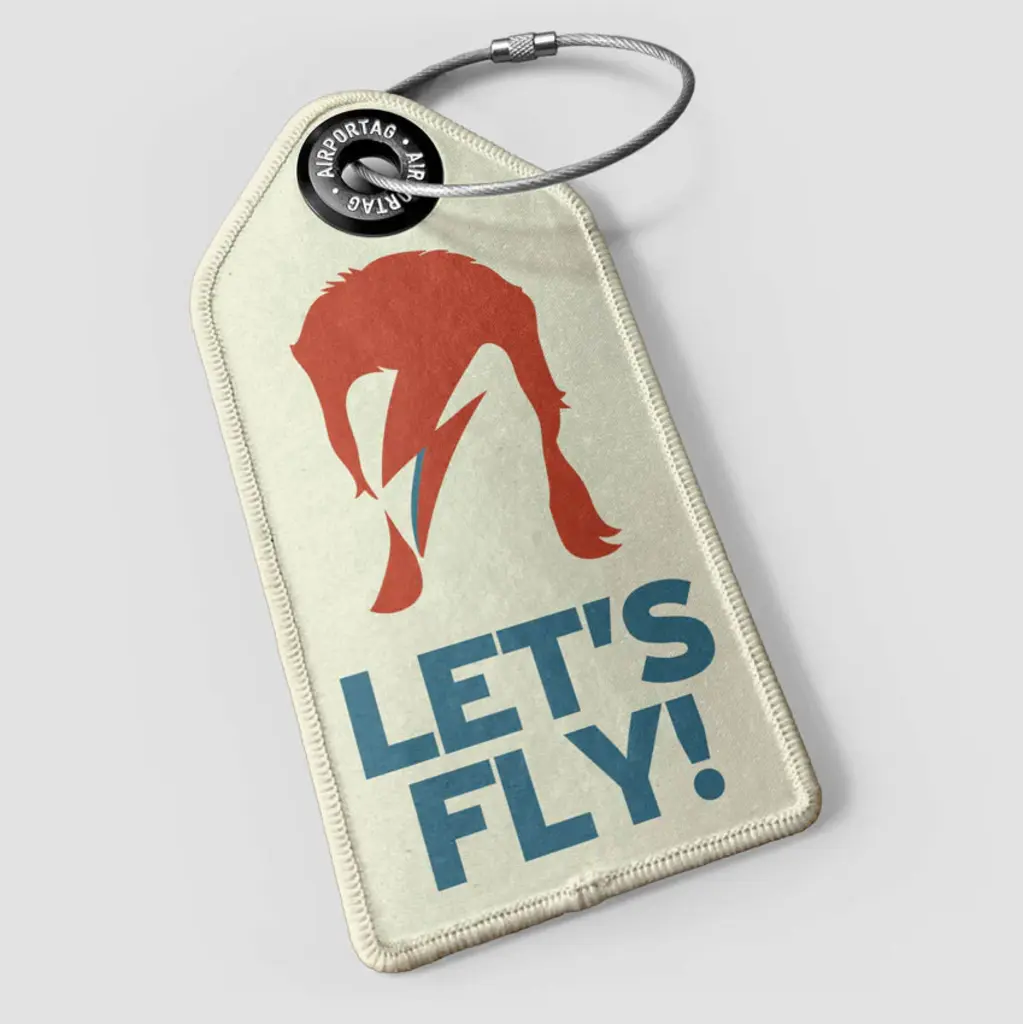WHAT-2 David Bowie 'Let's Fly!' Luggage Tag
