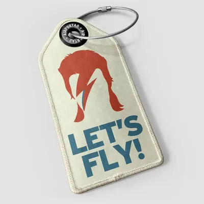 WHAT-2 David Bowie 'Let's Fly!' Luggage Tag