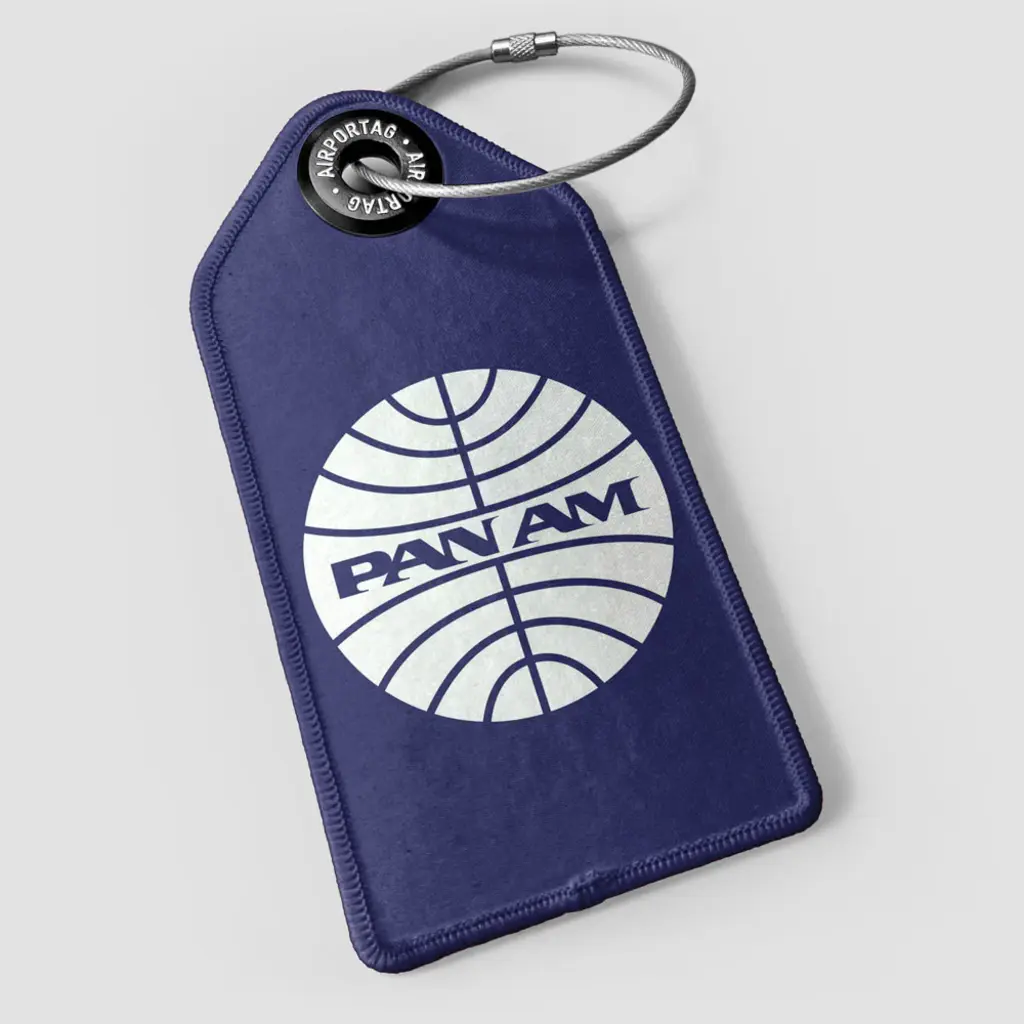 WHAT-2 Pan Am Logo Dark Blue Luggage Tag