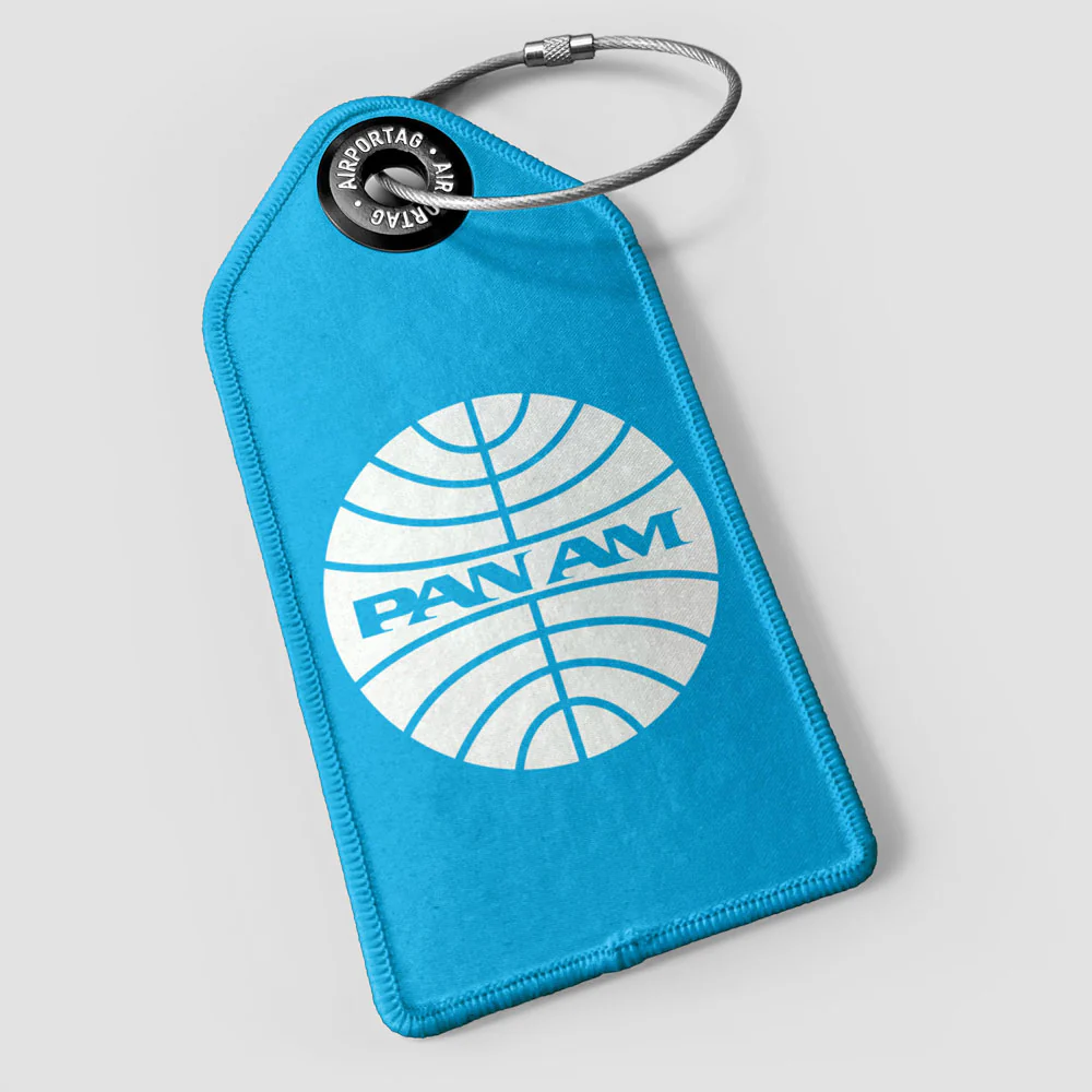 Pan Am Logo Light Blue Luggage Tag - Planewear
