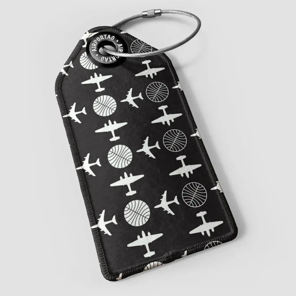WHAT-2 Pan Am Plane Pattern Luggage Tag