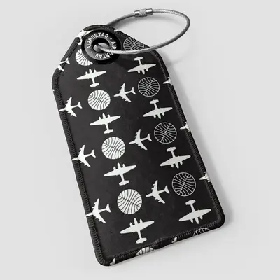 WHAT-2 Pan Am Plane Pattern Luggage Tag