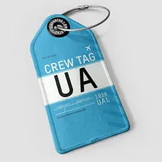 WHAT-2 UA Crew Luggage Tag