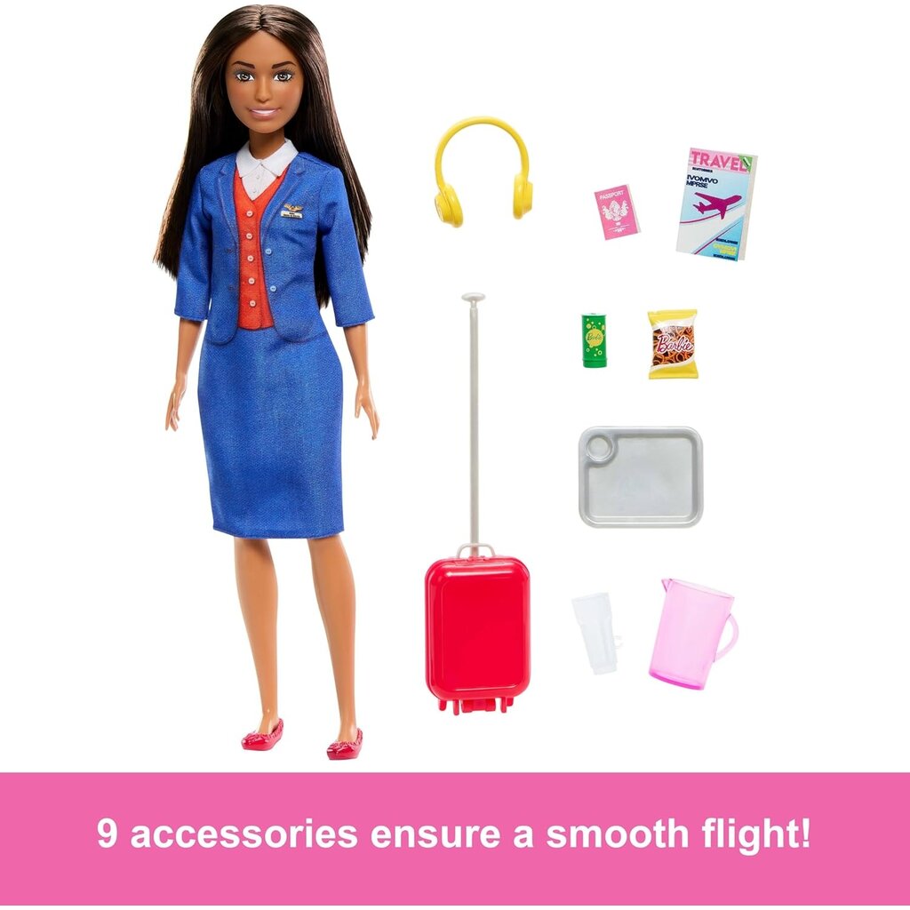 WHACD- Barbie Flight Attendant Kids Toy