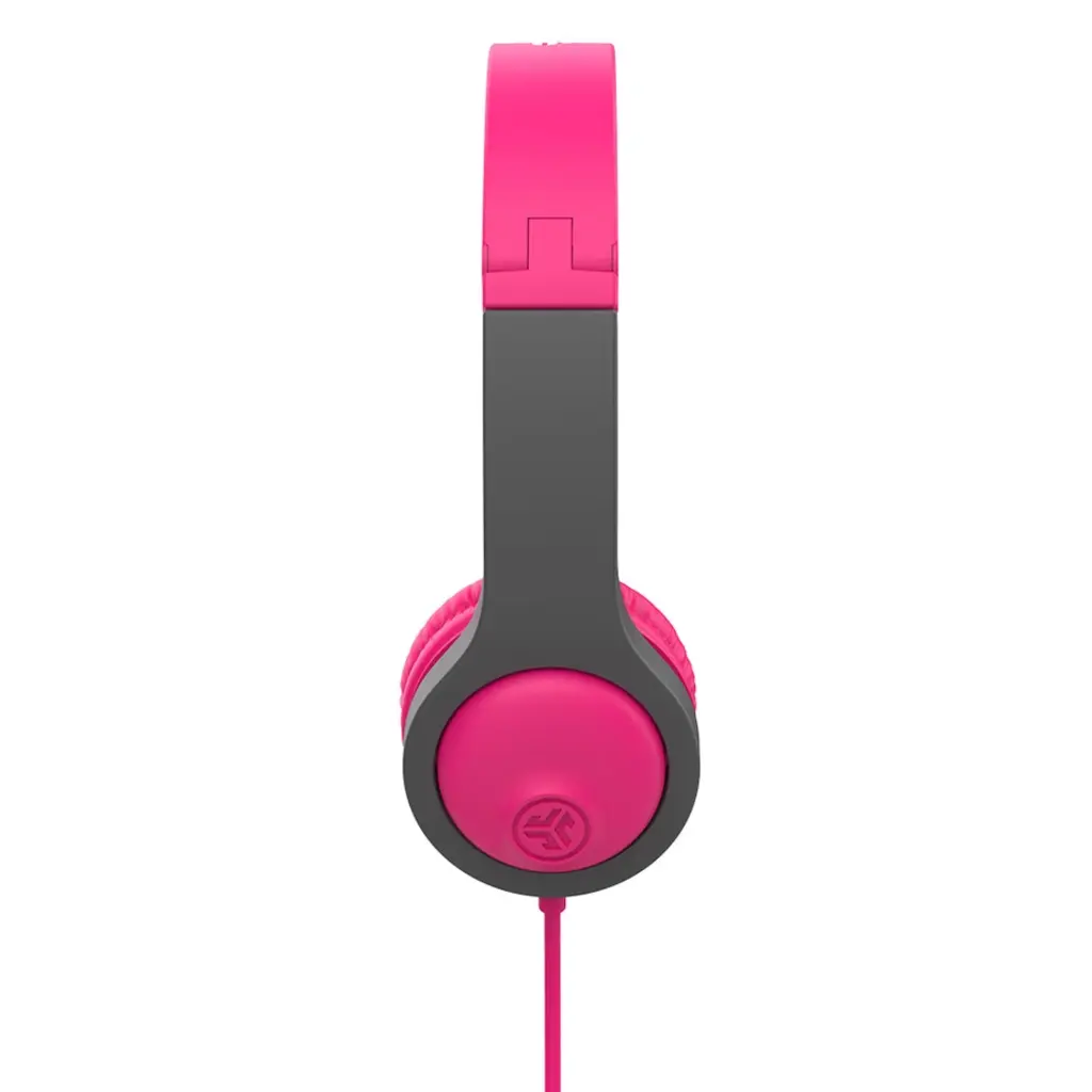 WHJLB- JBuddies Folding On-Ear Kids Wired Headphones Pink/Grey