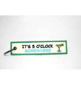 WHSKBNS- It's 5 o'clock Somewhere Bag Tag Keychain