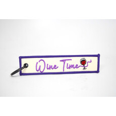 WHSKBNS- Wine Time Bag Tag Keychain