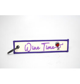 WHSKBNS- Wine Time Bag Tag Keychain