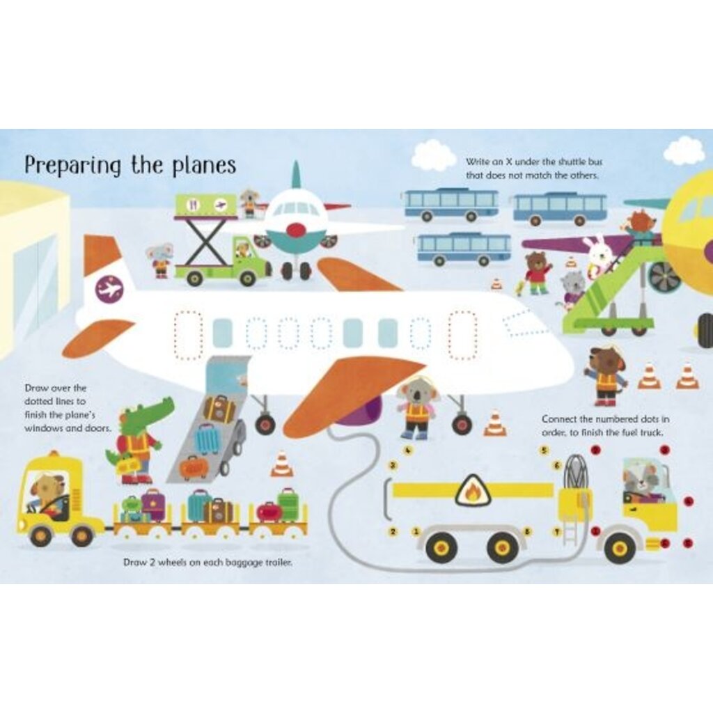 Wipe Clean Airport Activities Kids Book