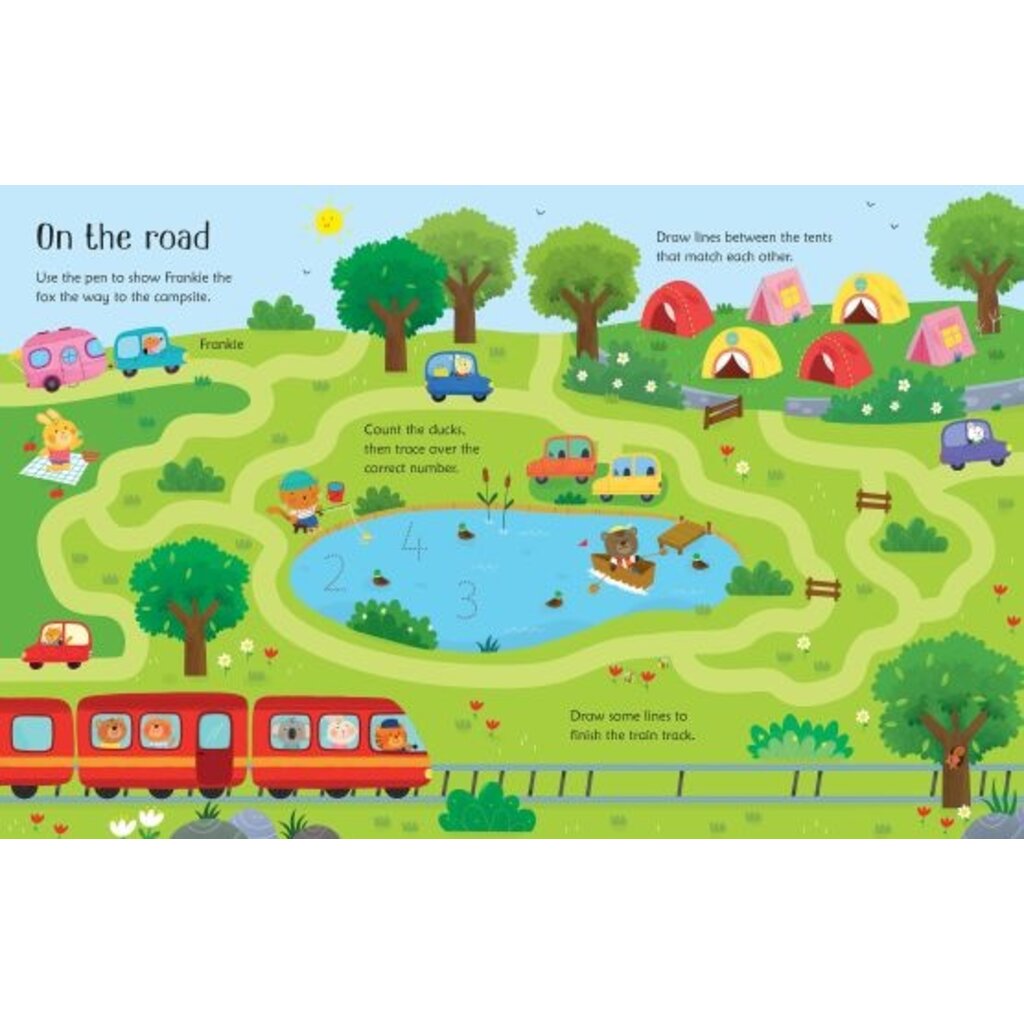 Wipe Clean Travel Activities Kids Book