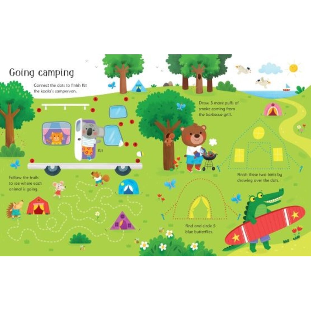 Wipe Clean Travel Activities Kids Book