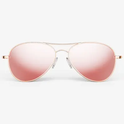 Randolph Amelia 22k Rose Gold Sunglasses