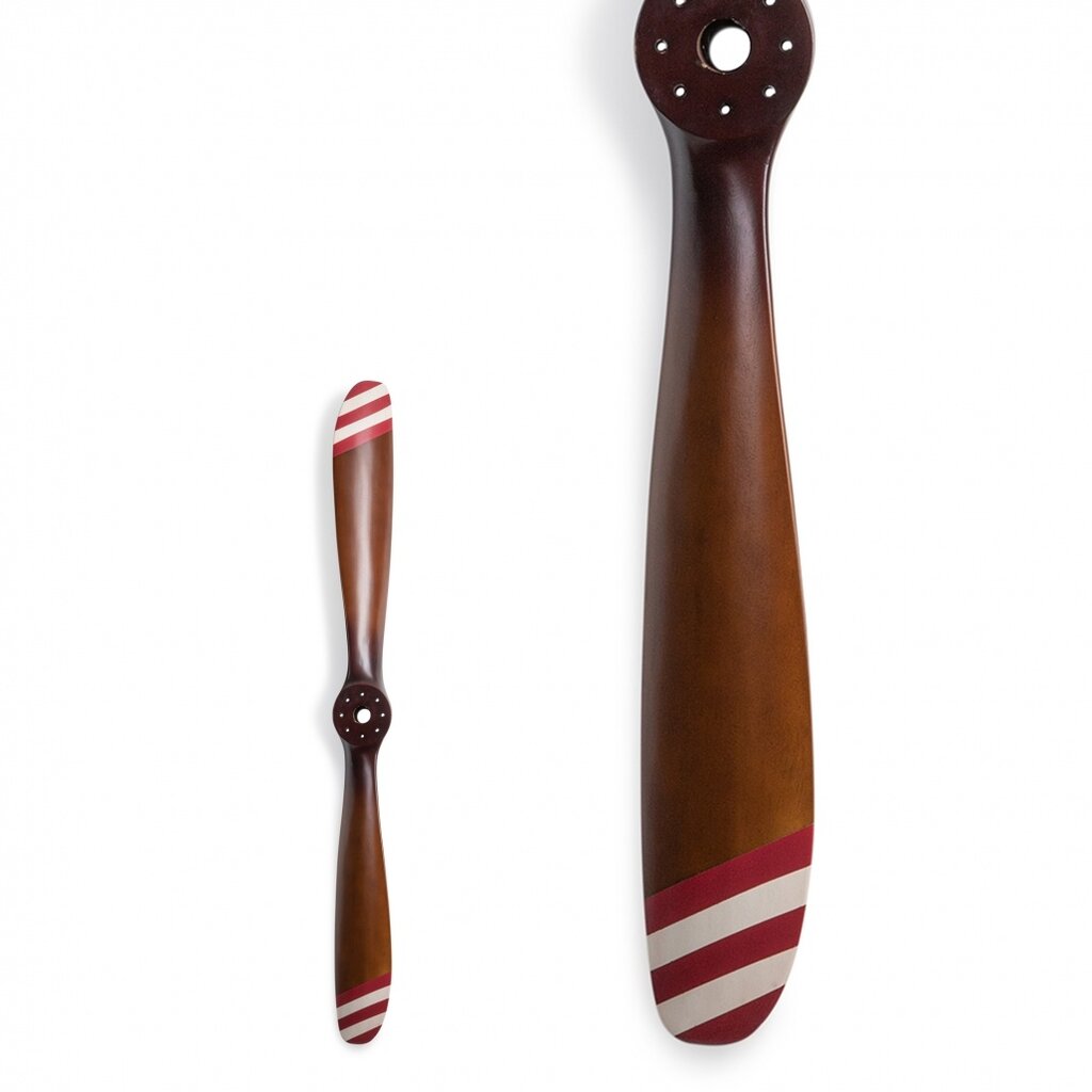 Barnstormer Propeller # 1 - Ivory & Red Stripes
