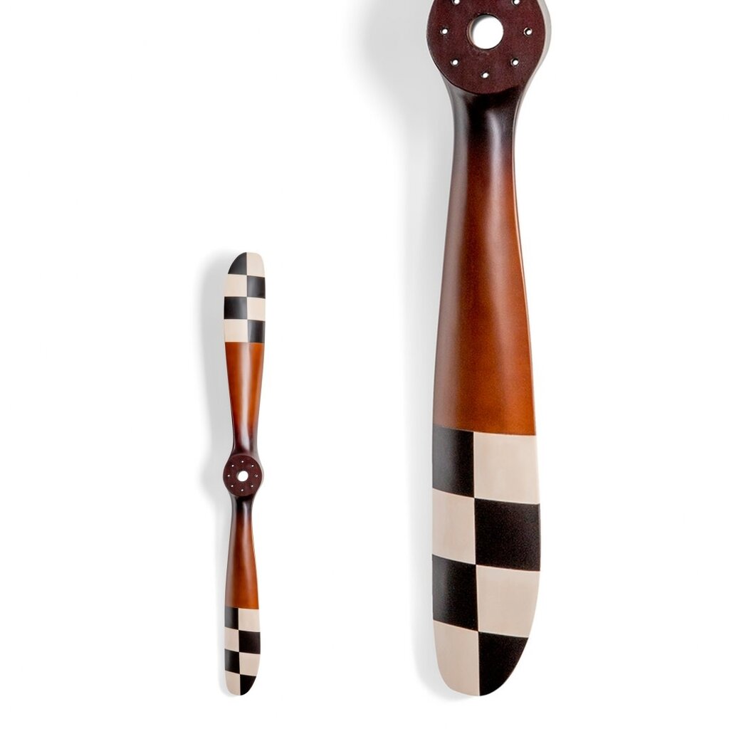 Barnstormer Propeller # 3 - Ivory & Black Checkered