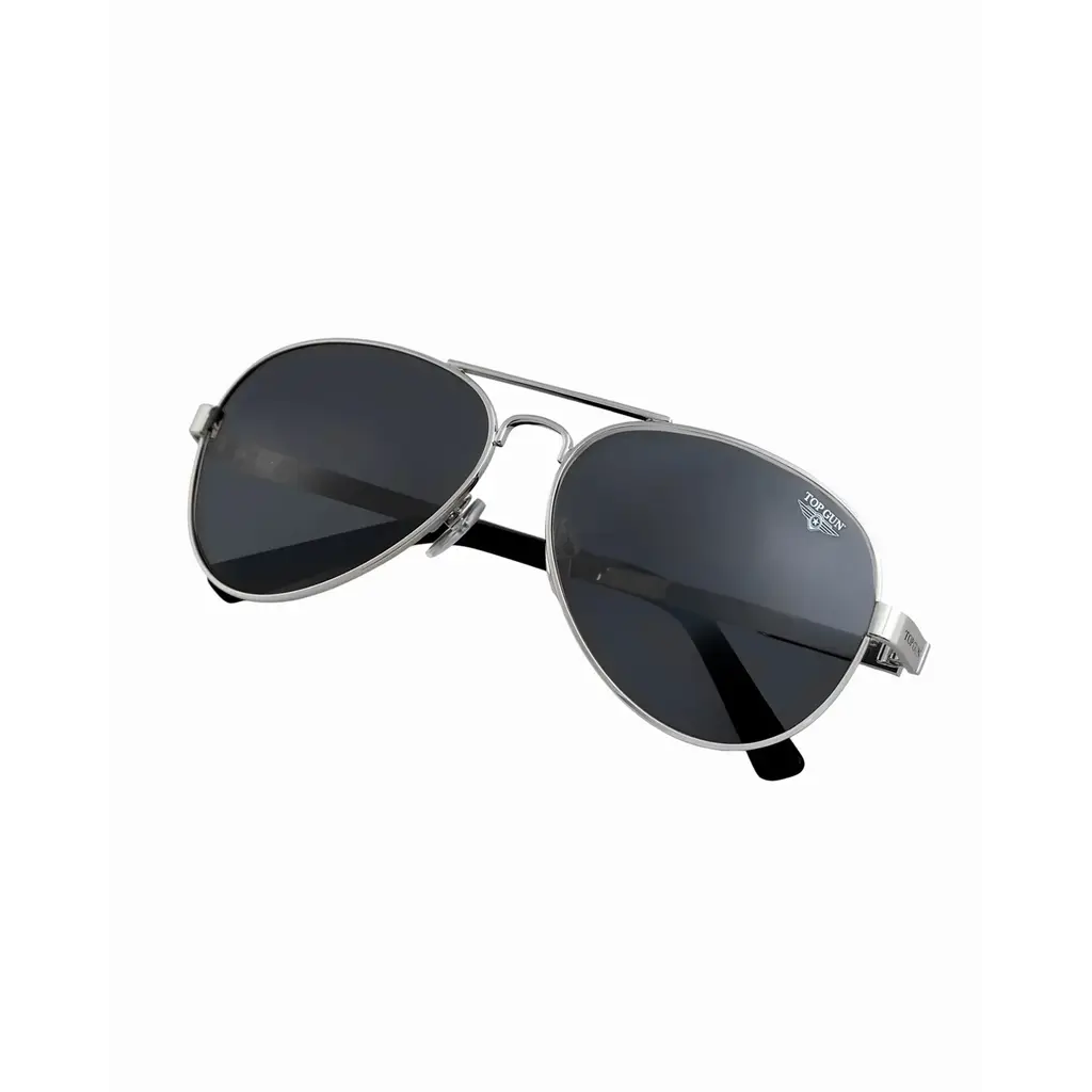 Top Gun® Aviator "Runway" Polarized Sunglasses -Silver