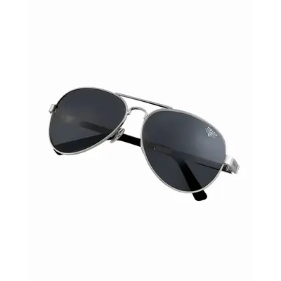 Top Gun® Aviator "Runway" Polarized Sunglasses -Silver*