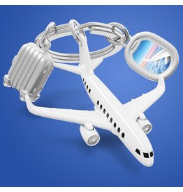 WH1CH Airplane Keychain with Charms