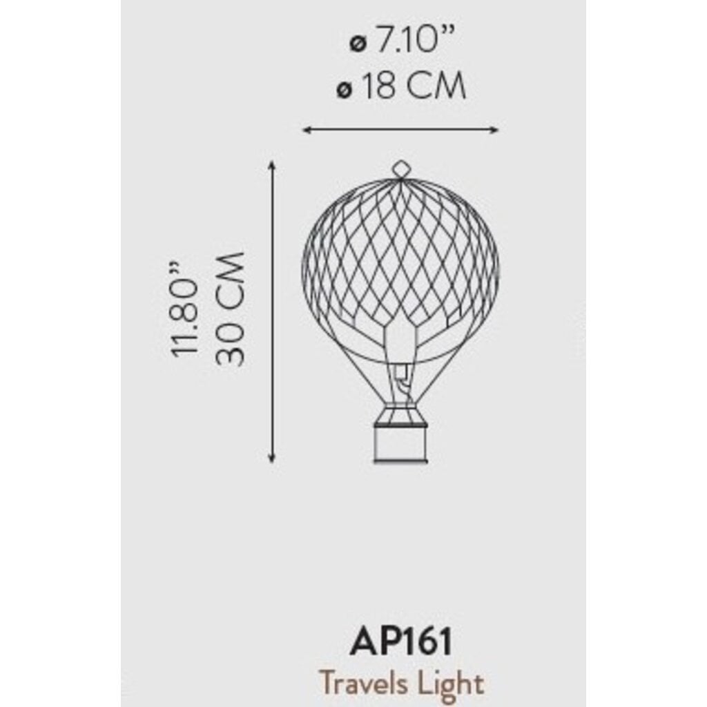 Travels Light Balloon Med Rainbow